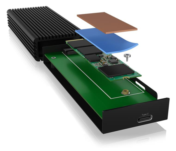 ICY BOX M.2 NVMe - USB 3.2 Gen 2x2, do 20 Gbps, Heatsink - 601734 - zdjęcie 3